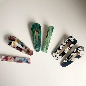 Hair Clips & Barrettes | Acrylic Hair Clips | Hair Accessories | Set (6 pieces)